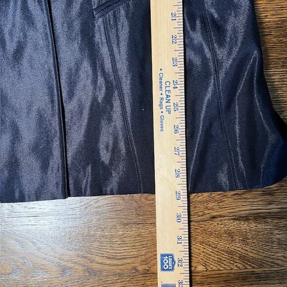 Escada Margaretha Ley Blazer Womens 42 Metallic Black Wool Lined Gold Button - Picture 8 of 10